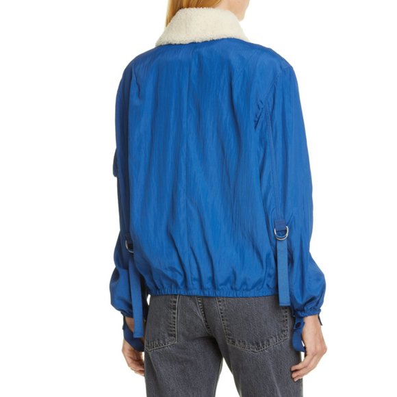 NWT Helmut Lang Shearling Collared Bomber Jacket - Picture 2 of 8